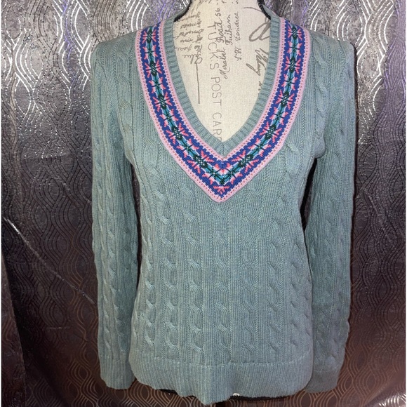 Lauren Ralph Lauren Sweaters - Lauren Ralph Lauren Black label Cable-Knit Cotton Cricket Sweater